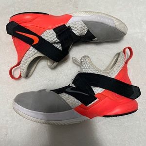 lebron soldier grey, white, and coral